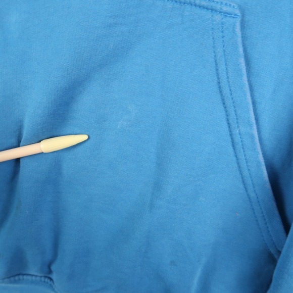 Vintage Y2K Nike Gray Tag Blue Hoodie Size L Large Mini Swoosh Thrashed - Picture 4 of 16